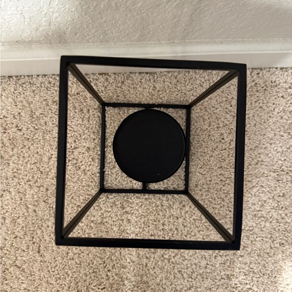 Modern Black Metal Candle Holder